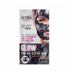 Victoria Beauty Glitter Glow черна пилинг маска с активен въглен